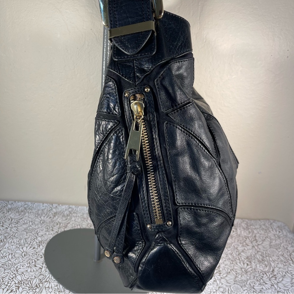 Steven By Steve Madden Black Patchwork Leather Ho… - image 3